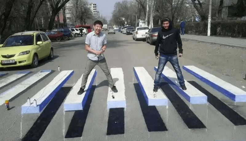 Бишкек необычные пешеходные переходы